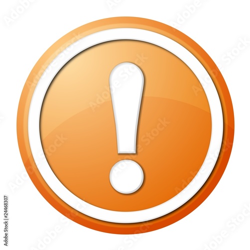 orange exclamation point button