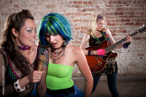 Obraz na plátně Female punk rock band