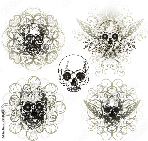 Grunge skull design