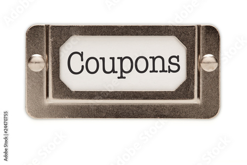 Coupons File Drawer Label photo