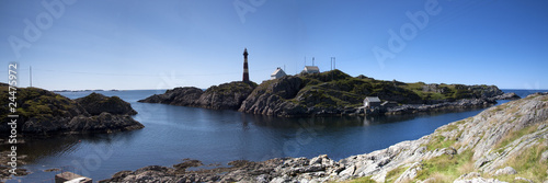 Lighthouse on Fedje Hellisøy in Hordaland, Norway photo