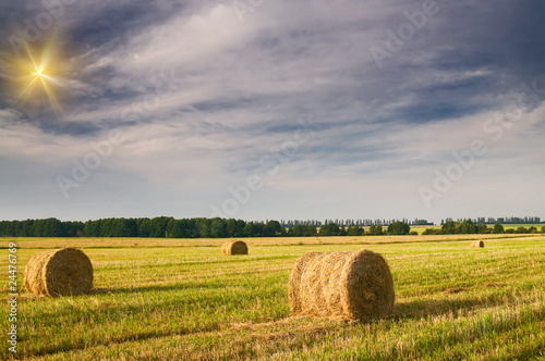 Haystack and stubble by summertime. © Ivan Gulei