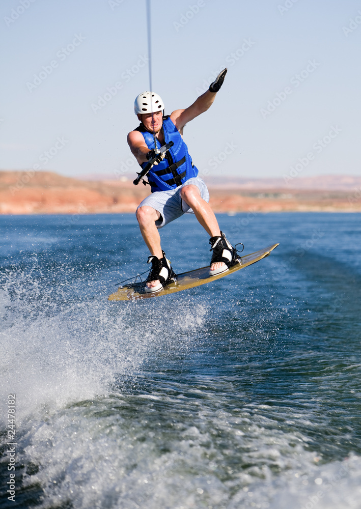Man wakeboarding at Lake Powell 09