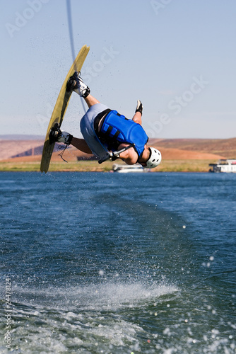 Man wakeboarding at Lake Powell 03