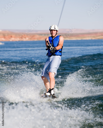 Man wakeboarding at Lake Powell 05