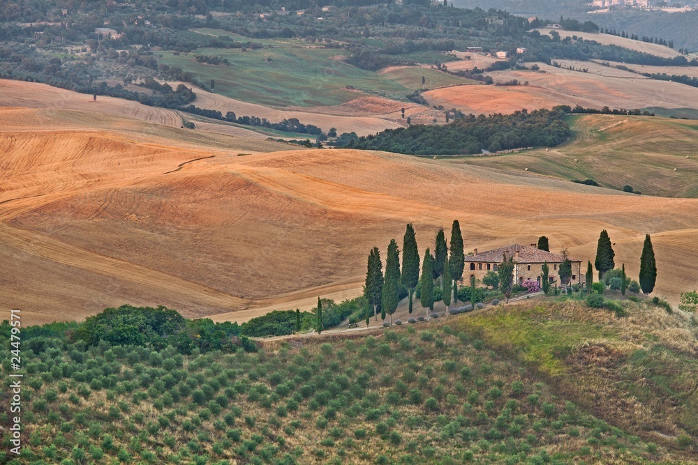 Scenic view of typical Tuscany landscape