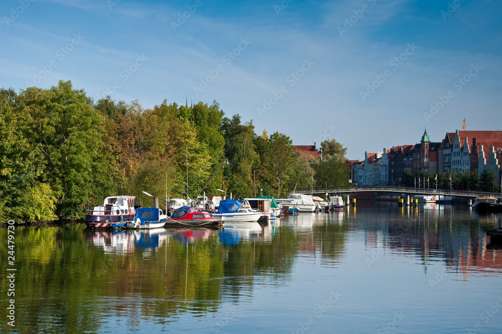 Naklejka premium Blick auf die Lübecker Altstadt