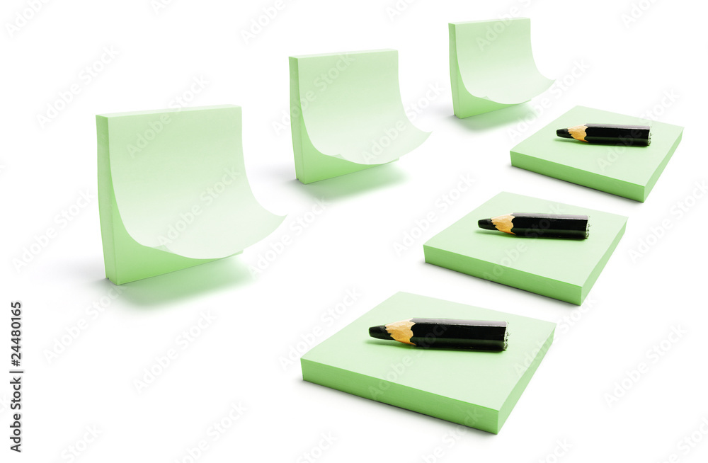Pencils and Post It Note Pads