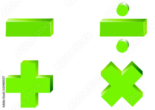 Mathematical symbol in glossy style