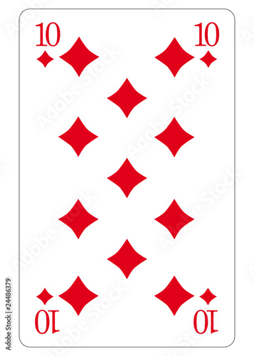 Spielkarte Karo 10