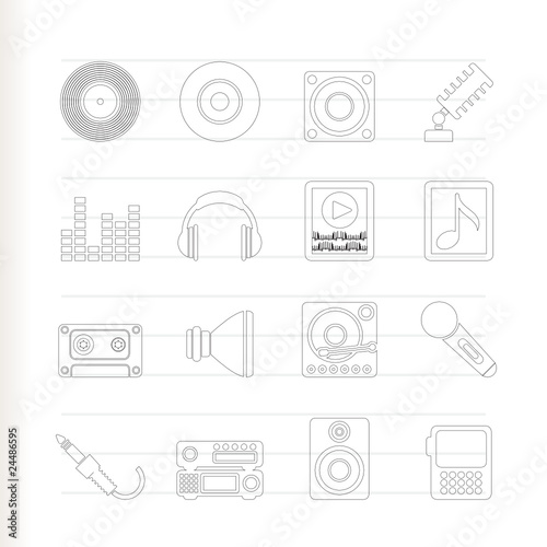 Music and sound icons - Vector Icon Set