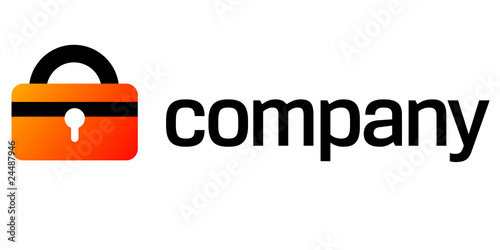 Security lock logo for company