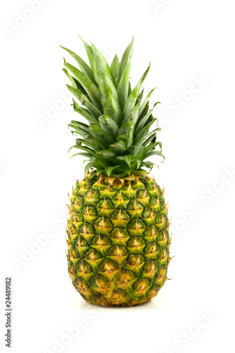 ripe pineapple isolated on a white background