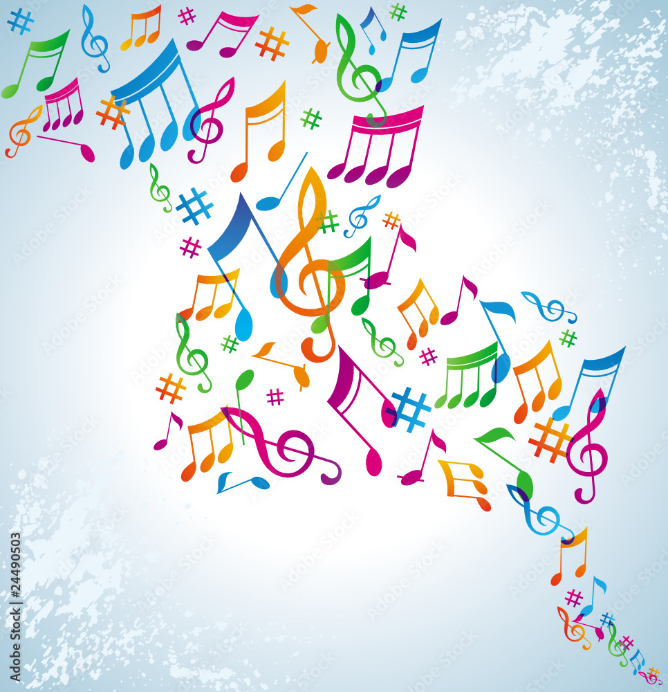 Colorful music background. Colorful music background.