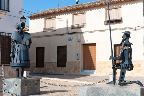Monument to Don Quixote and Dulcinea, Castilla-La Mancha, Spain.