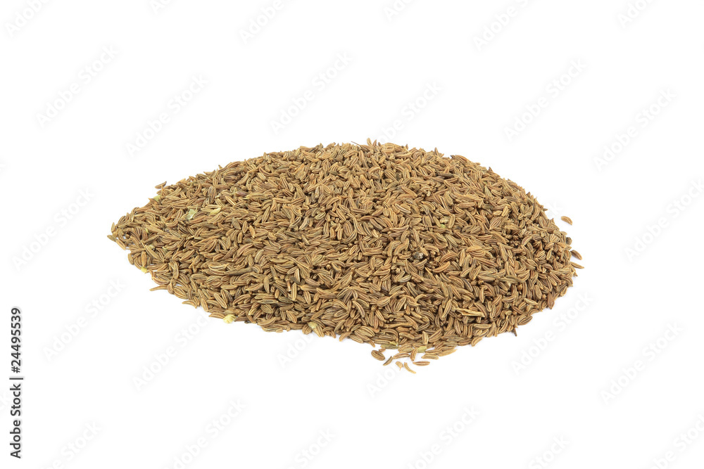 Caraway seeds on pile. Caraway seeds on pile.
