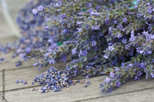 Lavender on a wooden table