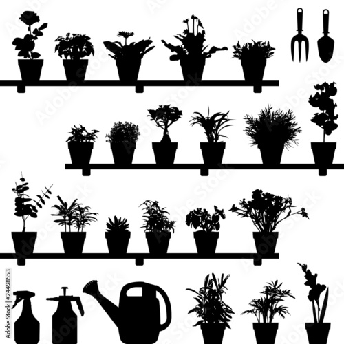 Flower Pot Silhouette