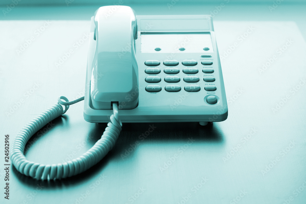 Phone on a table Phone on a table