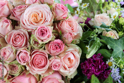 Hochzeitsstrauß - rosa Rosen