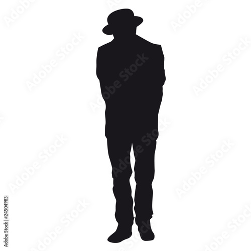 Silhouette promeneur