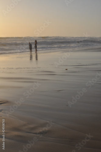 Coucher de soleil sur la plage