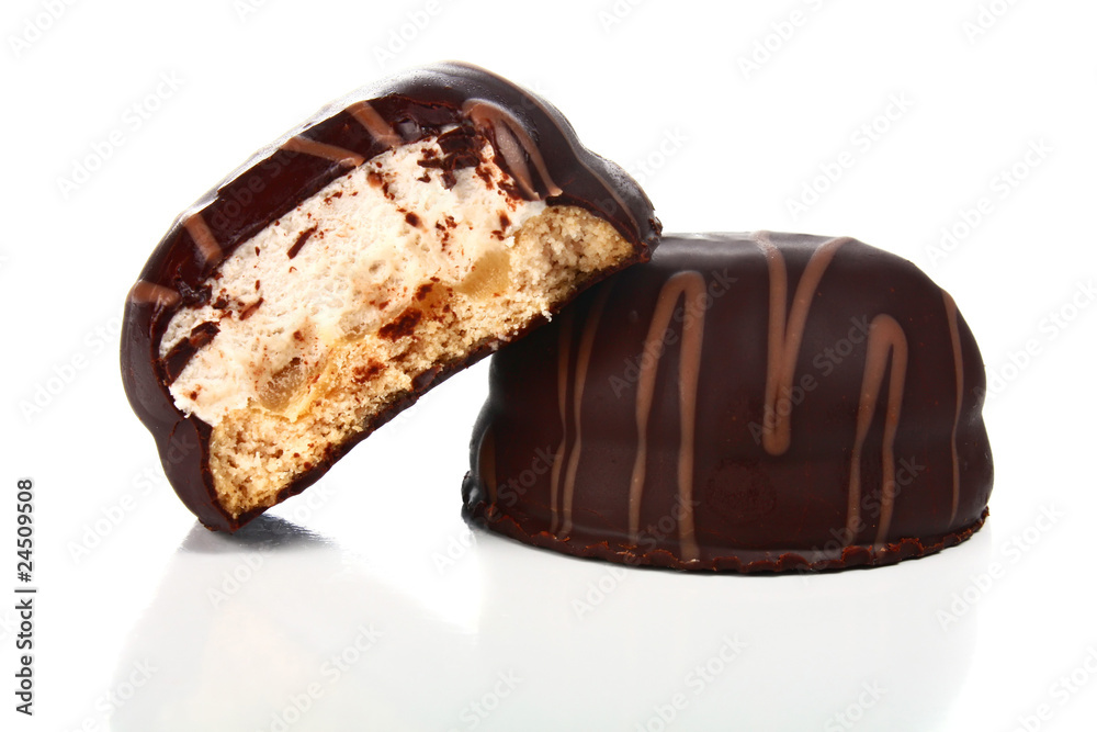 Obraz premium thin captain is covered dy a chocolate