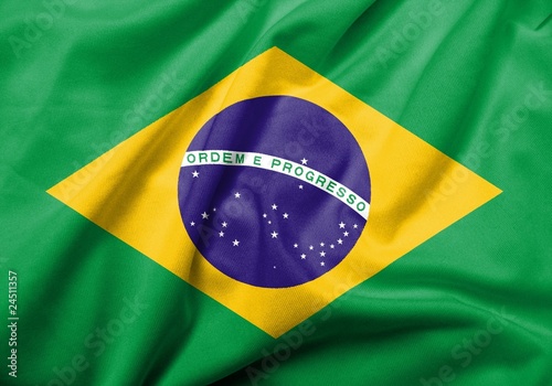 3D Flag of Brazil satin #24511357