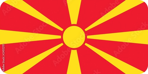 Drapeau de la Macédoine aux coins arrondis