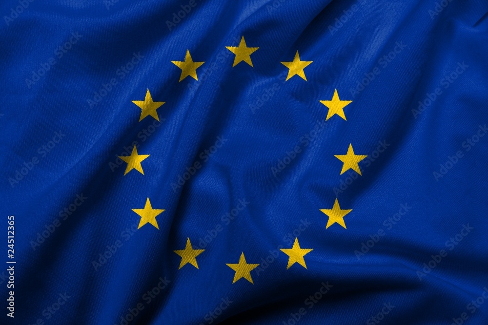 3D Flag of  European Union satin