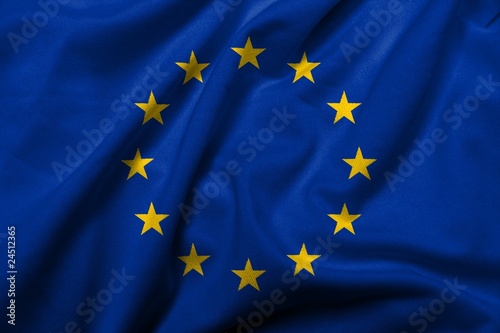 3D Flag of European Union satin