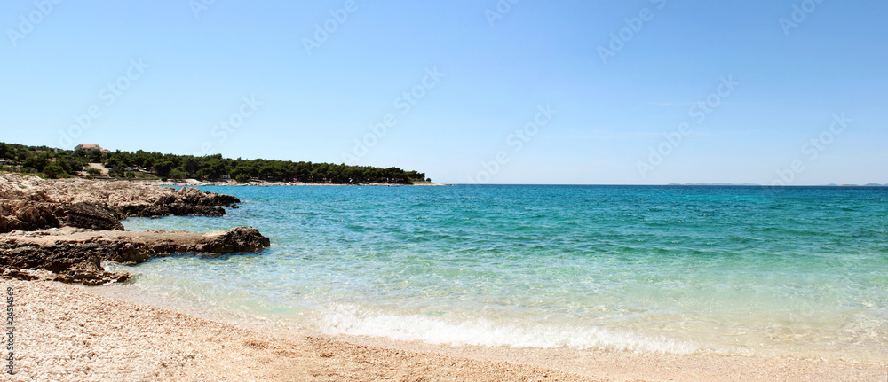 Fototapeta premium Panorama of beautiful beach in Croatia