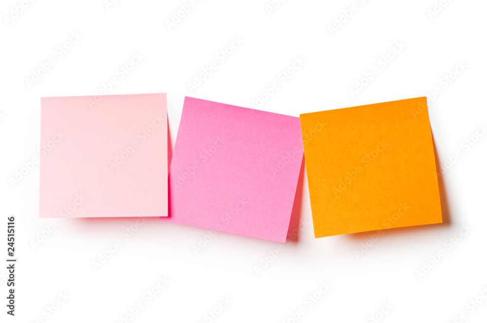 Reminder notes isolated on the white background Reminder notes isolated on the white background