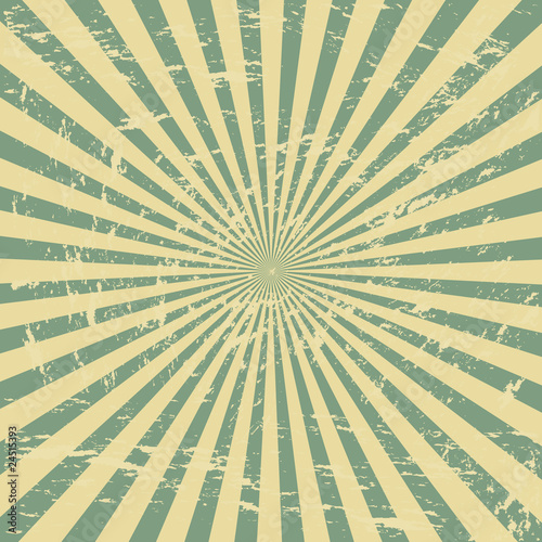 Vintage Grunge Sunburst Vector