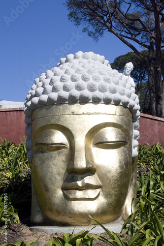 A very nice stone made buddah statue photo