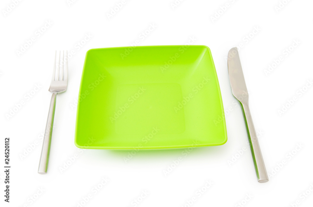 Set of utensils arranged on the table Set of utensils arranged on the table