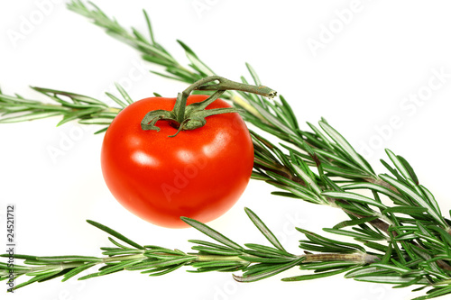Vegetable tomatos on white background