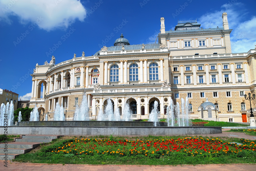 Public opera theater in Odessa Ukraine