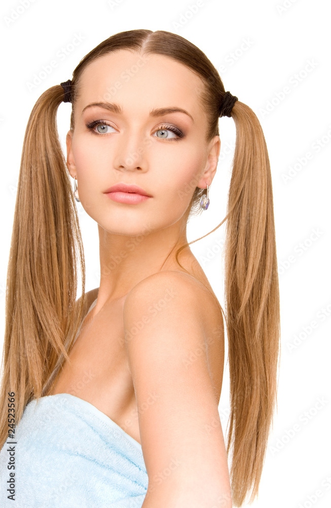 Fototapeta premium lovely woman in towel