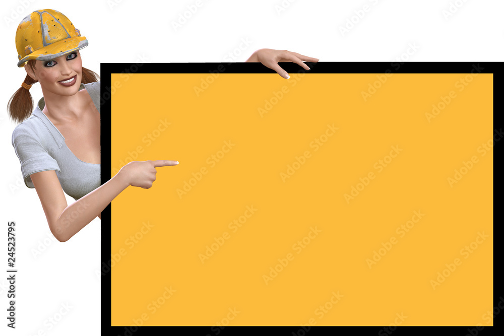 Yellow Constructing Sign Yellow Constructing Sign