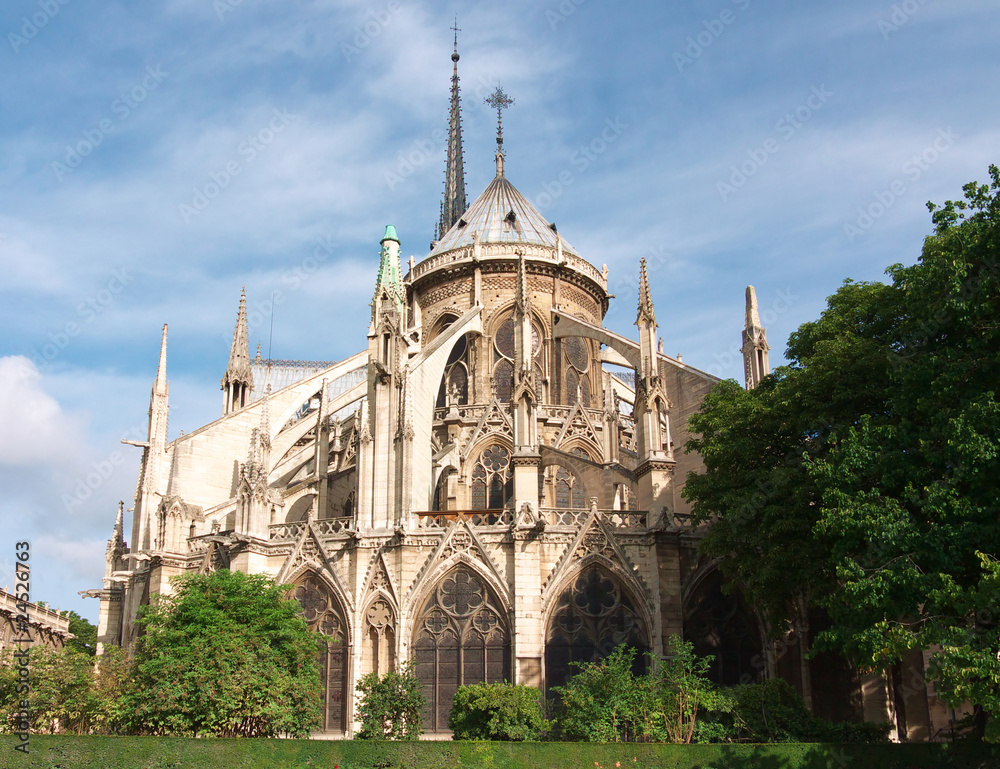 Apse of the Notre Dame Cathedral, Paris, France
