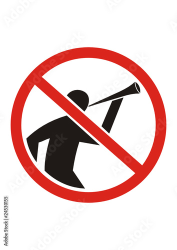 No vuvuzela sign