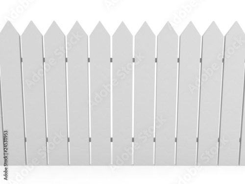 White fence over background