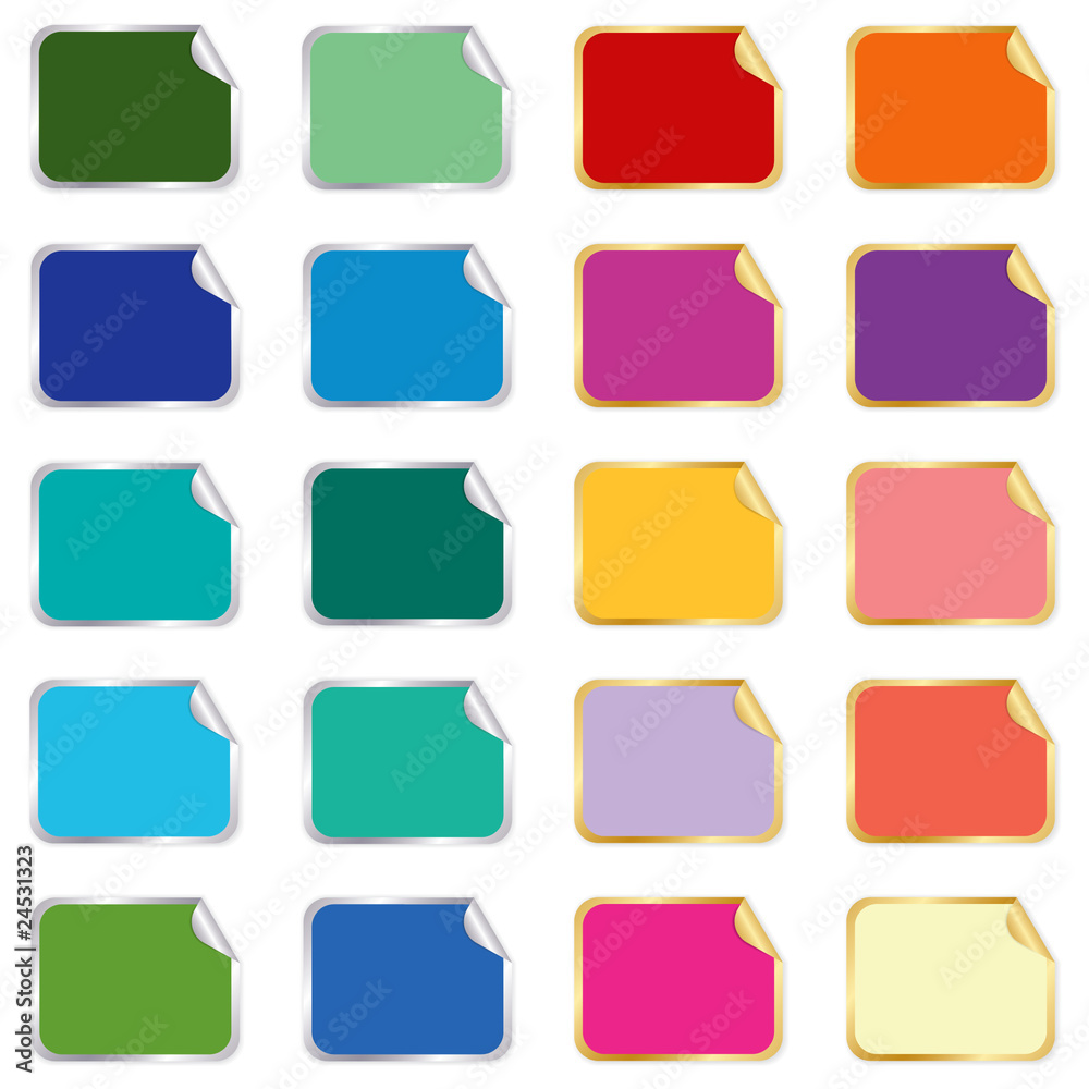 Collection of multicolor stickers and labels set Collection of multicolor stickers and labels set