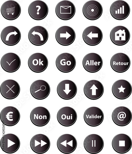 boutons web noir