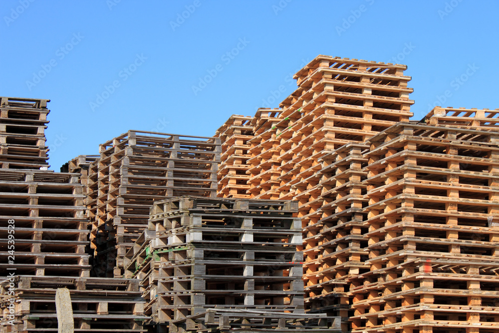europallet and blue sky europallet and blue sky