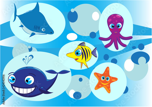 Inhabitants of the underwater world