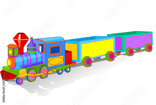 Colorful toy train