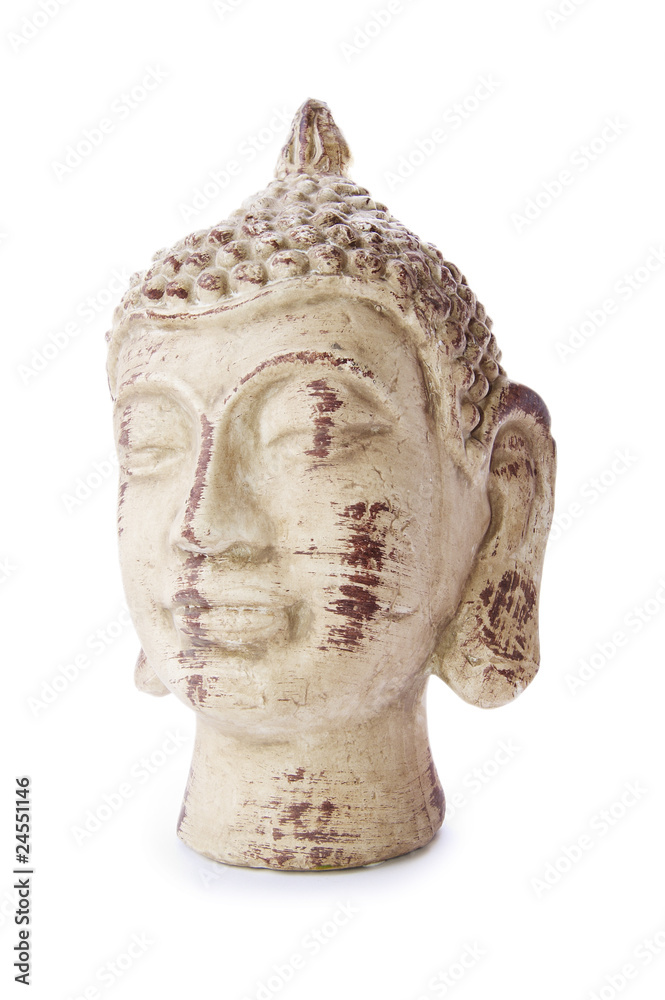 Obraz premium buddha head isolated on white background