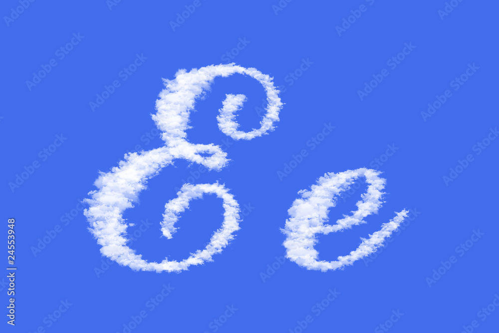 Clouds in shape of the letter E